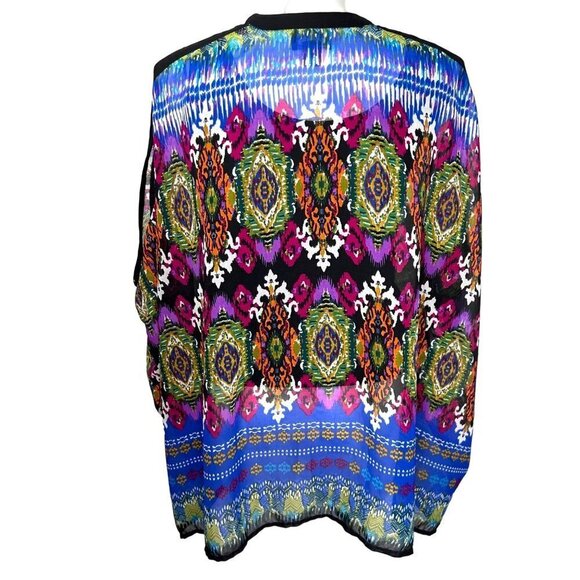 COLORFUL ANGIE SHEER BOHO OPEN FRONT CARDI - MEDIUM - Picture 3 of 4